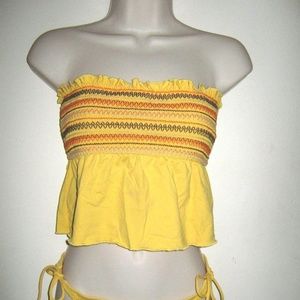 Vintage Rare Smocked 2 Pc Sexy Tankini Swimsuit